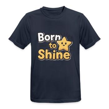 Né pour briller – Strahlender Stern - T-shirt respirant Homme - bleu marine foncé - Devant - AI Model Male 178 light (178cm)