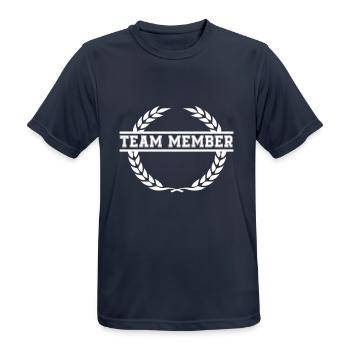 kranz team member - Männer T-Shirt atmungsaktiv - Dunkelnavy - Vorne - AI Model Male 178 light (178cm)