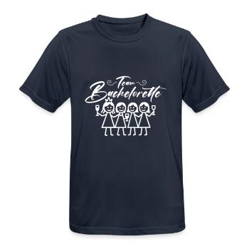 Bachelorette Team Girls - Men's Breathable T-Shirt - dark navy - Front - AI Model Male 178 light (178cm)