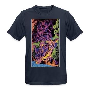 1990 Coast - Männer T-Shirt atmungsaktiv - Dunkelnavy - Vorne - AI Model Male 178 light (178cm)