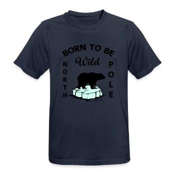 Eisbär Wildnis Antarktis - Männer T-Shirt atmungsaktiv - Dunkelnavy - Vorne - AI Model Male 178 light (178cm)