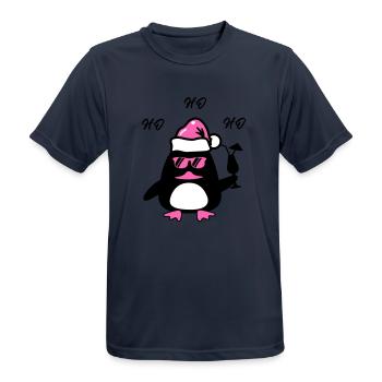 Noël du canard de plage - T-shirt respirant Homme - bleu marine foncé - Devant - AI Model Male 178 light (178cm)