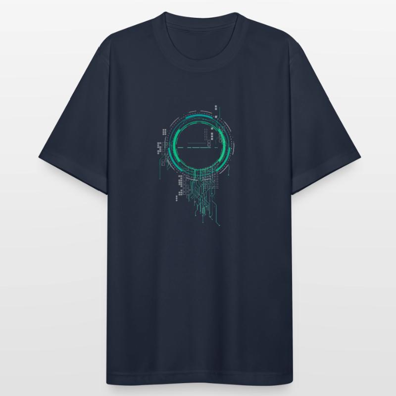 cpu pc platine raumschiff code nerd pc pixel coder Männer T-Shirt atmungsaktiv