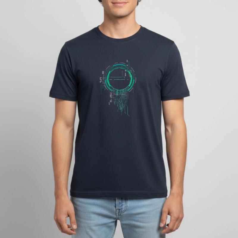 cpu pc platine raumschiff code nerd pc pixel coder Männer T-Shirt atmungsaktiv