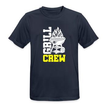 Grill Crew - Men's Breathable T-Shirt - dark navy - Front - AI Model Male 178 light (178cm)