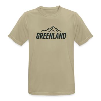 Insigne du Groenland - Groenland / Grønland - T-shirt respirant Homme - beige sable - Devant - AI Model Male 185 dark (185cm)