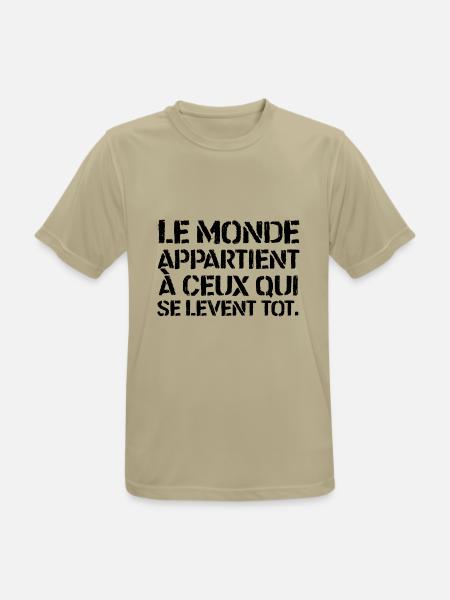Citation - Le Monde - T-shirt respirant Homme - beige sable