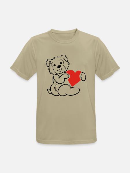 loveteddy - Männer T-Shirt atmungsaktiv - Sandbeige