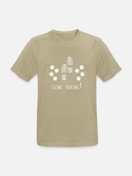 Klettern - Bergsteigen - Berge - Wandern mit Hund - Männer T-Shirt atmungsaktiv - Sandbeige