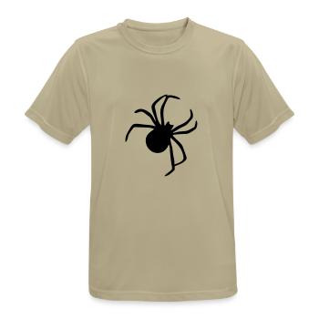 Black Widow Twocolor - Männer T-Shirt atmungsaktiv - Sandbeige - Vorne - AI Model Male 185 dark (185cm)