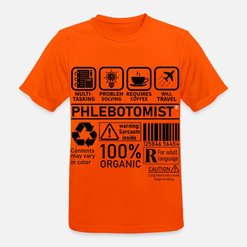 Phlebotomist multi tasking problem solving - Männer T-Shirt atmungsaktiv - Neonorange