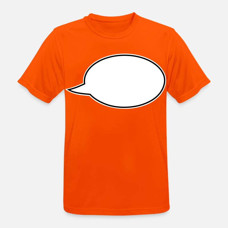 Speech bubble comic right - Men's Breathable T-Shirt - neon orange