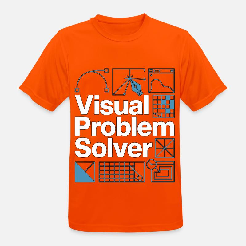 Graphic Designer Visual Problem Creative Designer - Männer T-Shirt atmungsaktiv - Neonorange