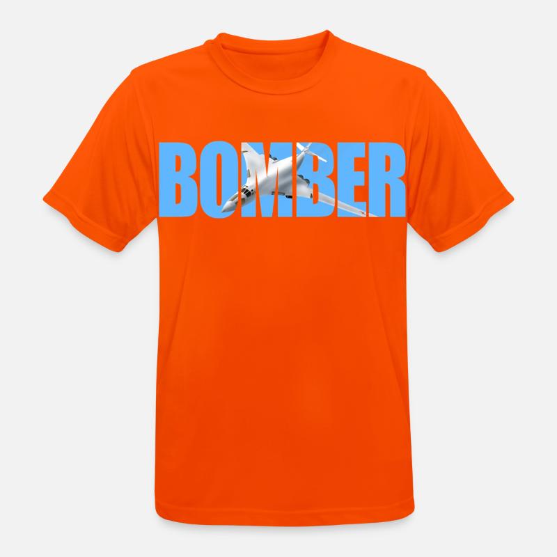 Bomber Tu-160 - Männer T-Shirt atmungsaktiv - Neonorange