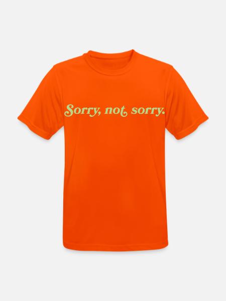Désolé, pas désolé – Cheeky Attitude - T-shirt respirant Homme - orange néon