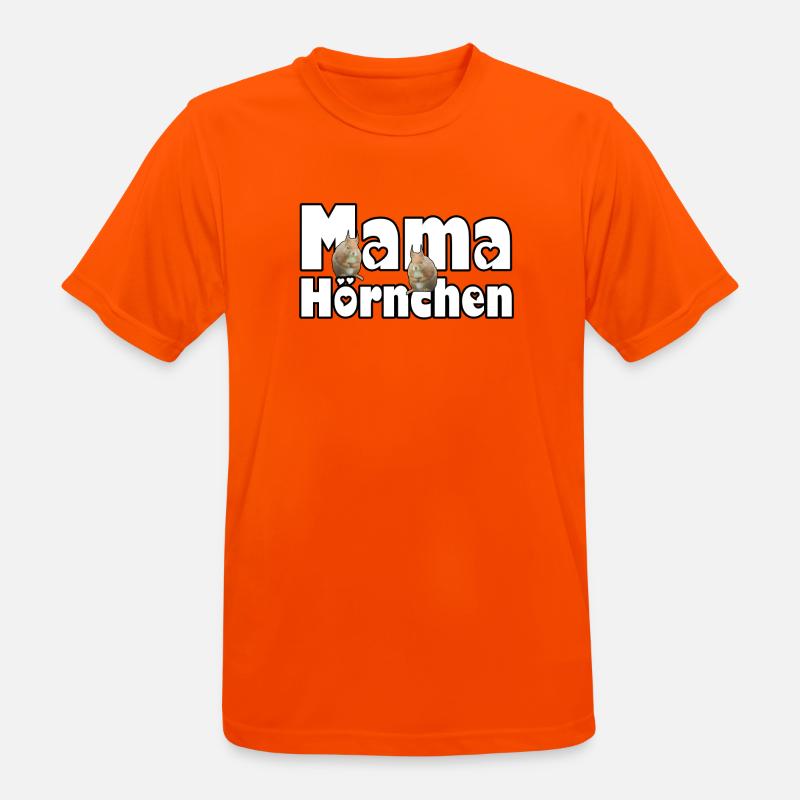 Mama Eichhörnchen Mutter Tier Muttertag Spruch - Männer T-Shirt atmungsaktiv - Neonorange