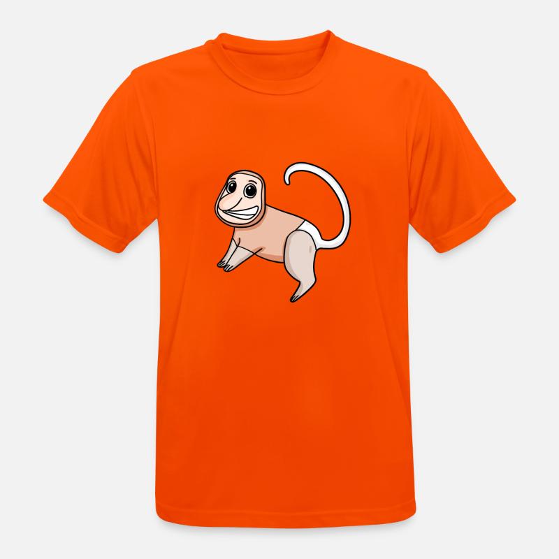 Proboscis Monkey Monkey Monkey - Men's Breathable T-Shirt - neon orange