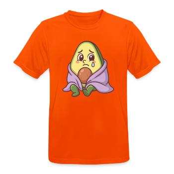 Avocat triste - T-shirt respirant Homme - orange néon - Devant - AI Model Male 185 dark (185cm)