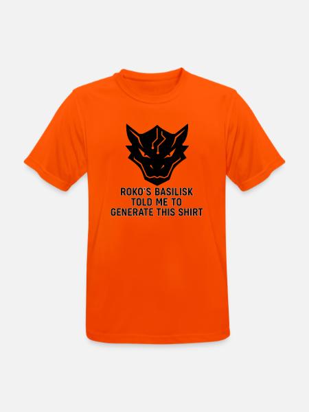 Generated by the Basilisk - Men's Breathable T-Shirt - neon orange