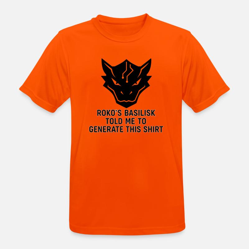 Generated by the Basilisk - Männer T-Shirt atmungsaktiv - Neonorange