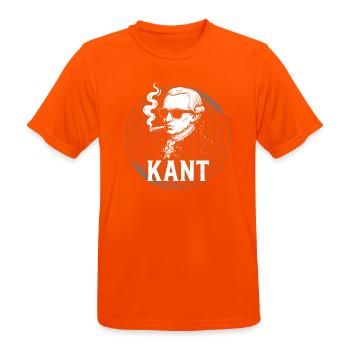 Kant inspiriertes surreales Retro-Porträt - Männer T-Shirt atmungsaktiv - Neonorange - Vorne - AI Model Male 185 dark (185cm)