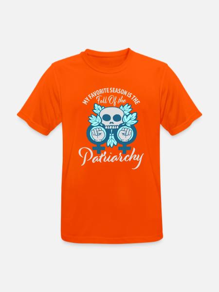My favorite season is the fall of the patriarchy - Männer T-Shirt atmungsaktiv - Neonorange