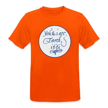 Du und ich sind Erde 1661 - Männer T-Shirt atmungsaktiv - Neonorange - Vorne - AI Model Male 185 dark (185cm)