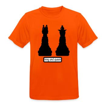 king_and_queen - Männer T-Shirt atmungsaktiv - Neonorange - Vorne - AI Model Male 185 dark (185cm)