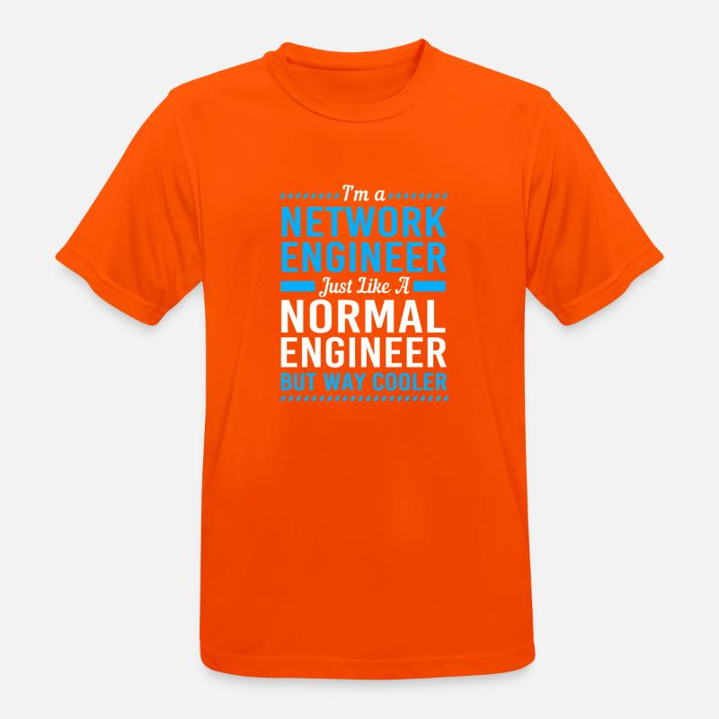 Network Computer Scientist Programmer Admin - Men's Breathable T-Shirt - neon orange