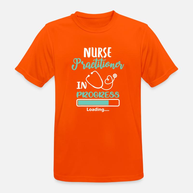 Nurse Practitioner In Progress Loading - Men's Breathable T-Shirt - neon orange