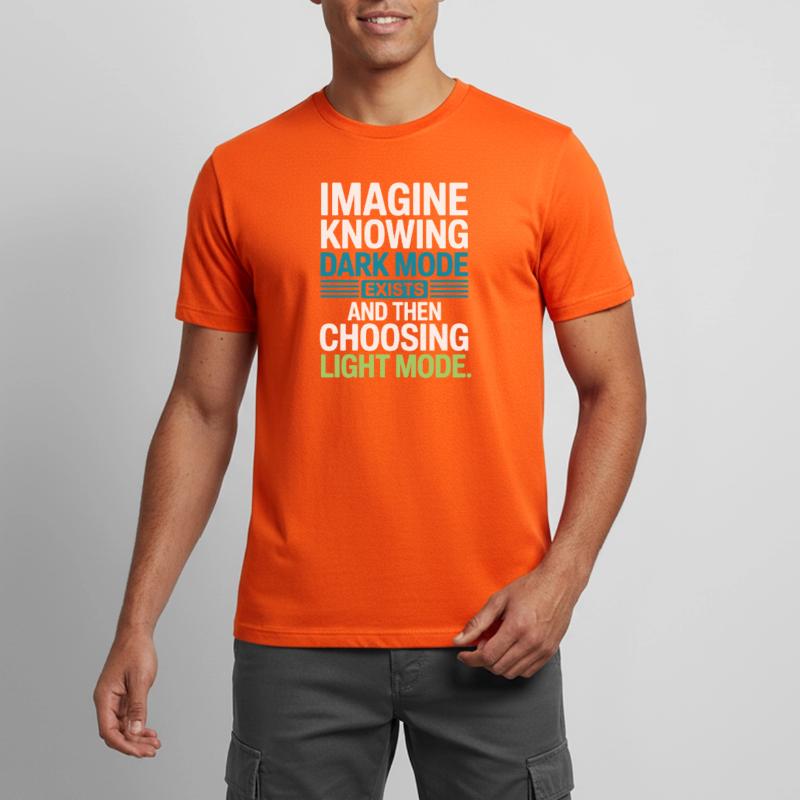 Le mode sombre existe Programmeur IT Nerd Coder Office T-shirt respirant Homme