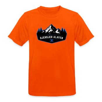 Djerdjer_Alayen_2 - Men's Breathable T-Shirt - neon orange - Front - AI Model Male 185 dark (185cm)