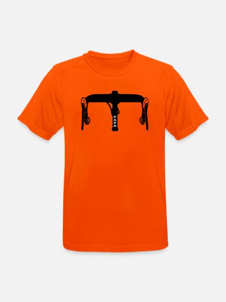 Papa Radsportler Rennrad - Männer T-Shirt atmungsaktiv - Neonorange