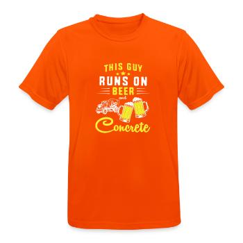 Beton Betonfertiger Betonmischer - Männer T-Shirt atmungsaktiv - Neonorange - Vorne - AI Model Male 185 dark (185cm)