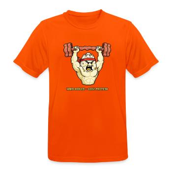 Hard Boiled - Männer T-Shirt atmungsaktiv - Neonorange - Vorne - AI Model Male 185 dark (185cm)