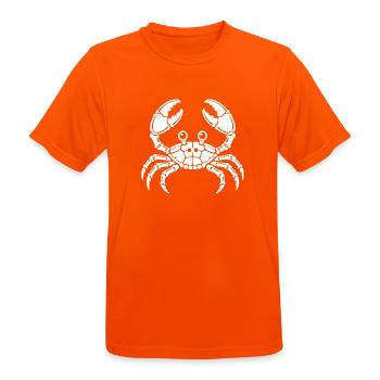 Süßes Skelett Krabbe Krebs Meer Cartoon Shirt - Männer T-Shirt atmungsaktiv - Neonorange - Vorne - AI Model Male 185 dark (185cm)