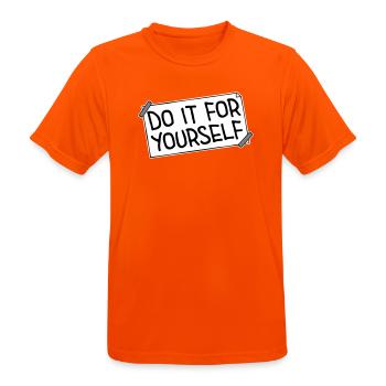 Do It For Yourself Inspirierend Selbstliebe Zitat - Männer T-Shirt atmungsaktiv - Neonorange - Vorne - AI Model Male 185 dark (185cm)