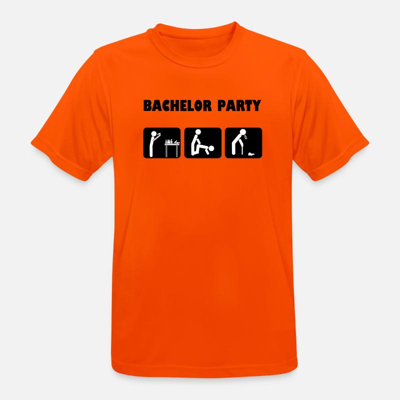Bachelor celebration - Men's Breathable T-Shirt - neon orange