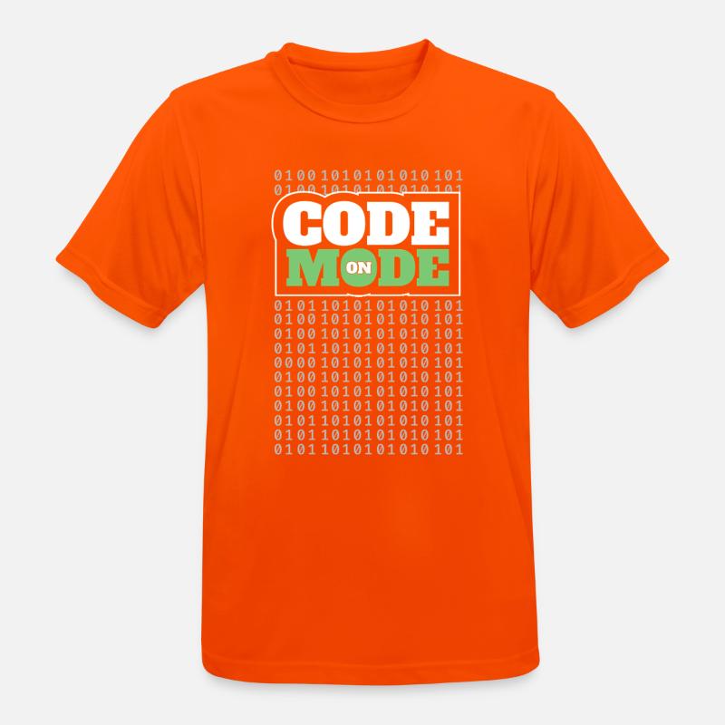 Codemodus An – Programmierung von Softwareentwickler Programmierer - Männer T-Shirt atmungsaktiv - Neonorange