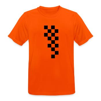 RACING FLAG - Männer T-Shirt atmungsaktiv - Neonorange - Vorne - AI Model Male 185 dark (185cm)