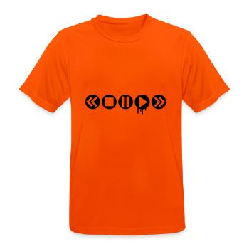 play_it___f1 - Männer T-Shirt atmungsaktiv - Neonorange - Vorne - AI Model Male 185 dark (185cm)
