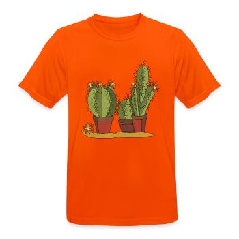 Flowers - Men's Breathable T-Shirt - neon orange - Front - AI Model Male 185 dark (185cm)