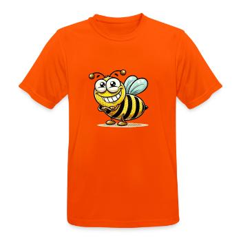 biene wespe tier - Männer T-Shirt atmungsaktiv - Neonorange - Vorne - AI Model Male 185 dark (185cm)