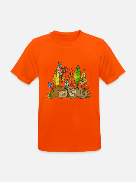 Cats - Men's Breathable T-Shirt - neon orange