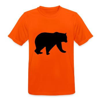 bear design - Männer T-Shirt atmungsaktiv - Neonorange - Vorne - AI Model Male 185 dark (185cm)