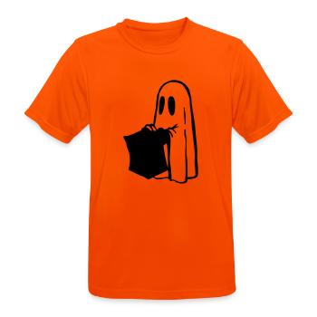Halloween - Männer T-Shirt atmungsaktiv - Neonorange - Vorne - AI Model Male 185 dark (185cm)