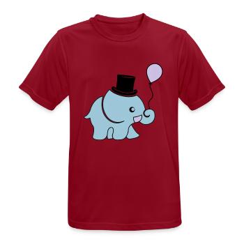 elefant_artist_002 - Männer T-Shirt atmungsaktiv - Dunkelrot - Vorne - AI Model Male 178 light (178cm)