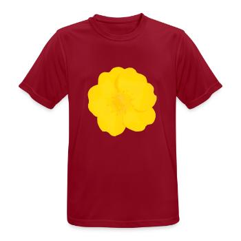 Buttercup Bold - Men's Breathable T-Shirt - dark red - Front - AI Model Male 178 light (178cm)