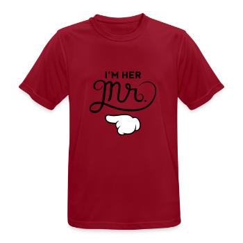 I\'m His Mr. (Comic Hand) - Part 2 - T-shirt respirant Homme - rouge foncé - Devant - AI Model Male 178 light (178cm)