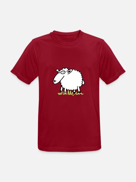 Schaf - Männer T-Shirt atmungsaktiv - Dunkelrot